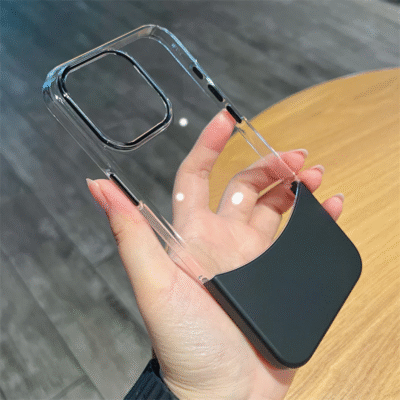 Double Part Clear Poly Carbonate Case For iPhone